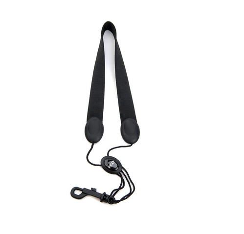 스트랩Rico Fabric Sax Strap Black with Plastic Snap Hook